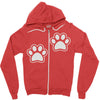 dog paws set of 2 Zipper Hoodie