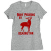 deer hunter body piercing by remington black tee shotgun rifle hunting Ladies Fitted T-Shirt