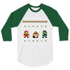 super mario chistmas 3/4 Sleeve Shirt