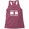 geeks will save the world mac version (2) Racerback Tank
