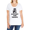 support our troops Ladies Curvy T-Shirt