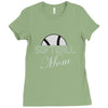 softball mom sequins Ladies Fitted T-Shirt