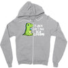 sad t rex Zipper Hoodie