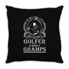 Golfer Gramps Throw Pillow