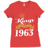 kings are born in 1963 Ladies Fitted T-Shirt