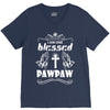 I Am One Blessed Pawpaw V-Neck Tee