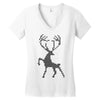 christmas deer Women's V-Neck T-Shirt