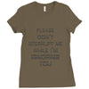 don't interrupt me Ladies Fitted T-Shirt