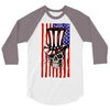 july 4th skull 3/4 Sleeve Shirt