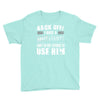 Back Off Crazy Gramps Afraid To Use Him Youth Tee