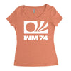 wm 74 germany world cup 1974 retro football Women's Triblend Scoop T-shirt