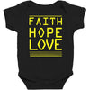 faith, hope and love Baby Bodysuit
