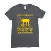 ugly sweater party beer bear funny Ladies Fitted T-Shirt