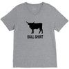 bull shirt funny small humor crude awesome beer tee cool geek nerd hum V-Neck Tee