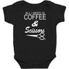 all i need is coffee sciossors Baby Bodysuit