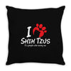 I Love Shih Tzus Its People Who Annoy Me Throw Pillow