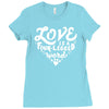 love is a four legged word Ladies Fitted T-Shirt