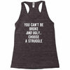 you can't be broke and ugly Racerback Tank