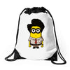 maurice minion Drawstring Bags