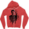 fear face Zipper Hoodie