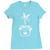 grow marijuana Ladies Fitted T-Shirt