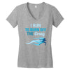 i run to burn off the crazy Women's V-Neck T-Shirt