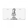 keep calm and hug a panda License Plate