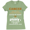 CancerHated By Many Wanted By Plenty Disliked By Some Confronted By No Ladies Fitted T-Shirt