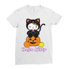 kitty halloween Ladies Fitted T-Shirt