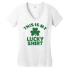 this is my lucky shirt Women's V-Neck T-Shirt