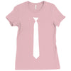 skinny white tie Ladies Fitted T-Shirt