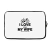 i love when my wife lets me buy another bike Laptop sleeve