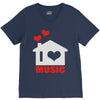 new i love house V-Neck Tee