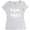 boobs real smile fake Women's Triblend Scoop T-shirt