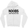 noobs are people too t shirt x large funny nerdy geek cod halo cool ga Zipper Hoodie