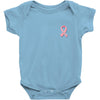 breast cancer ribbon survivor pocket Baby Bodysuit