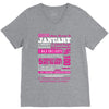 quens are born in january V-Neck Tee