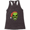 santa clous skeleton Racerback Tank