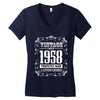 vintage made in 1958 perfectly aged a living legend Women's V-Neck T-Shirt