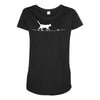 rope heart cat Maternity Scoop Neck T-shirt