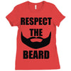 respect the beard Ladies Fitted T-Shirt