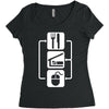 v2 eat sleep computer mouse Women's Triblend Scoop T-shirt