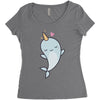 cute kawaii narwhals are cute Women's Triblend Scoop T-shirt