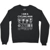I Am A Cycling Man white letter Crewneck Sweatshirt