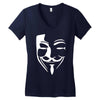 anonymous hacker che new Women's V-Neck T-Shirt