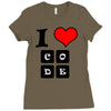 i love code Ladies Fitted T-Shirt