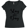 slay all day Women's Triblend Scoop T-shirt