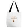 grandpa powered by coffee Tote Bags