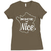 nice is nice Ladies Fitted T-Shirt