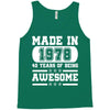 made in 1978 40 years of being awesome Tank Top
